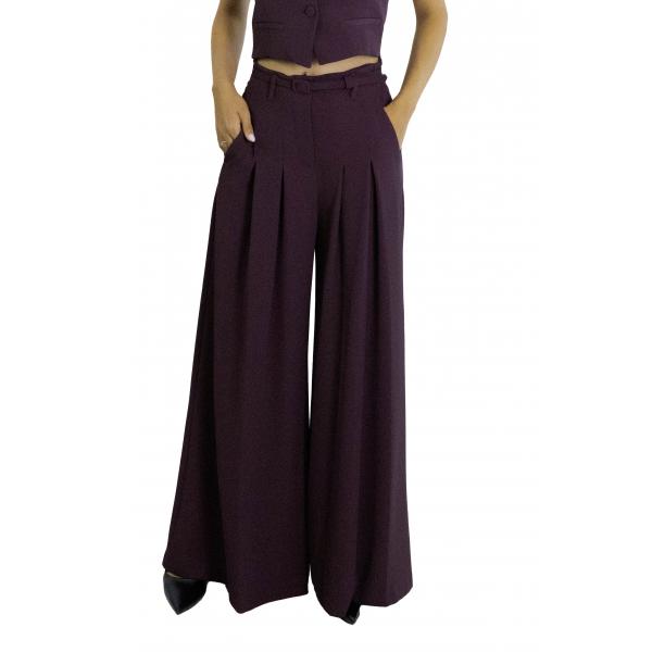 Pantaloni ampi con vita alta e pinces Imperial